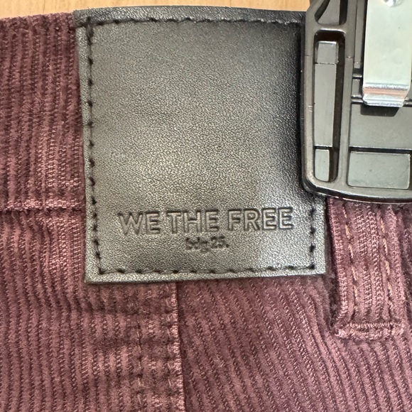 Free People Distressed Super Flare Curdoroy Pants Purple Size 28 - Picture 5 of 12